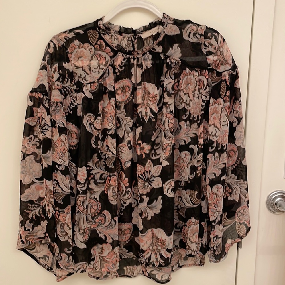 LOFT sheer blouse. Woman’s size Small